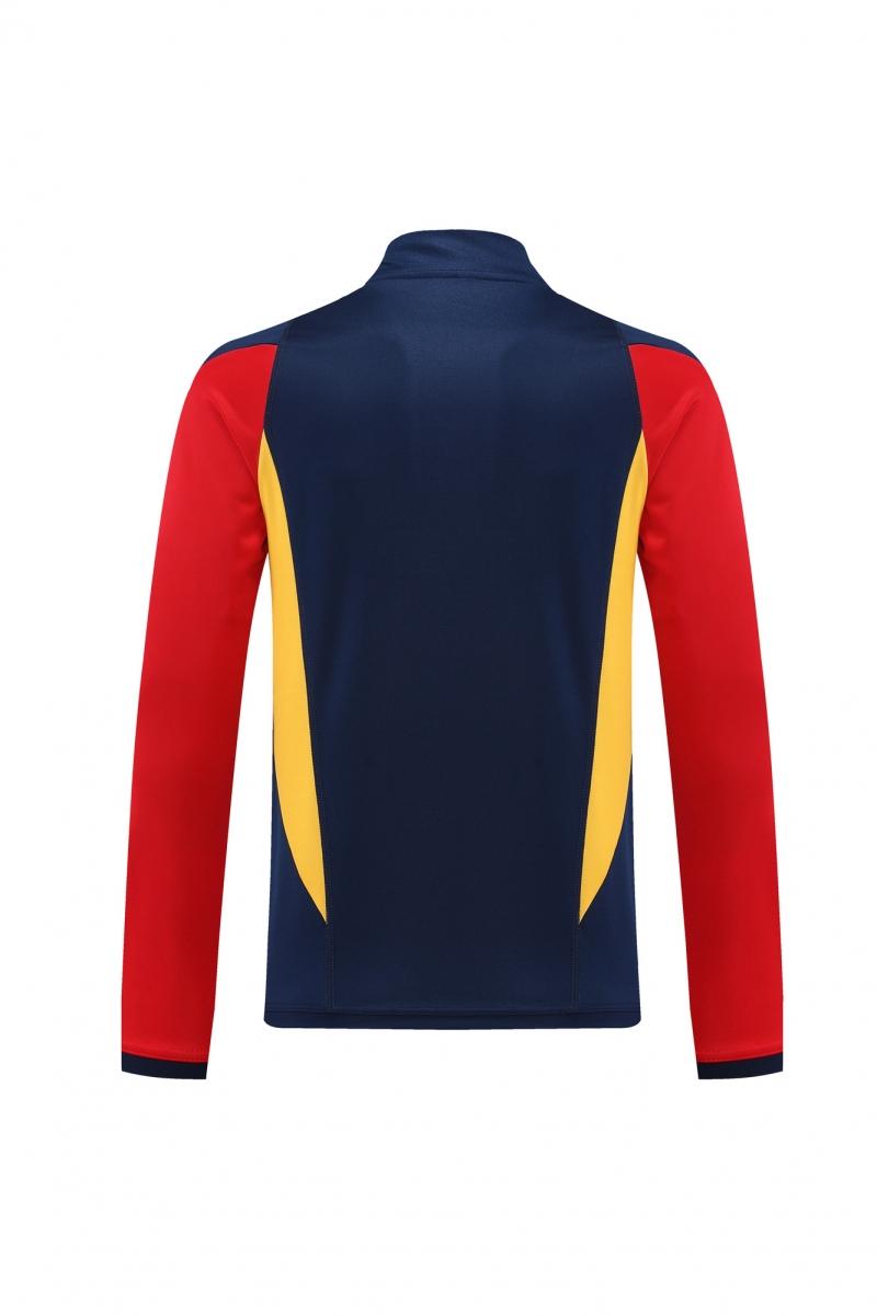 2022 Spain Navy Half Zipper Tracksuit