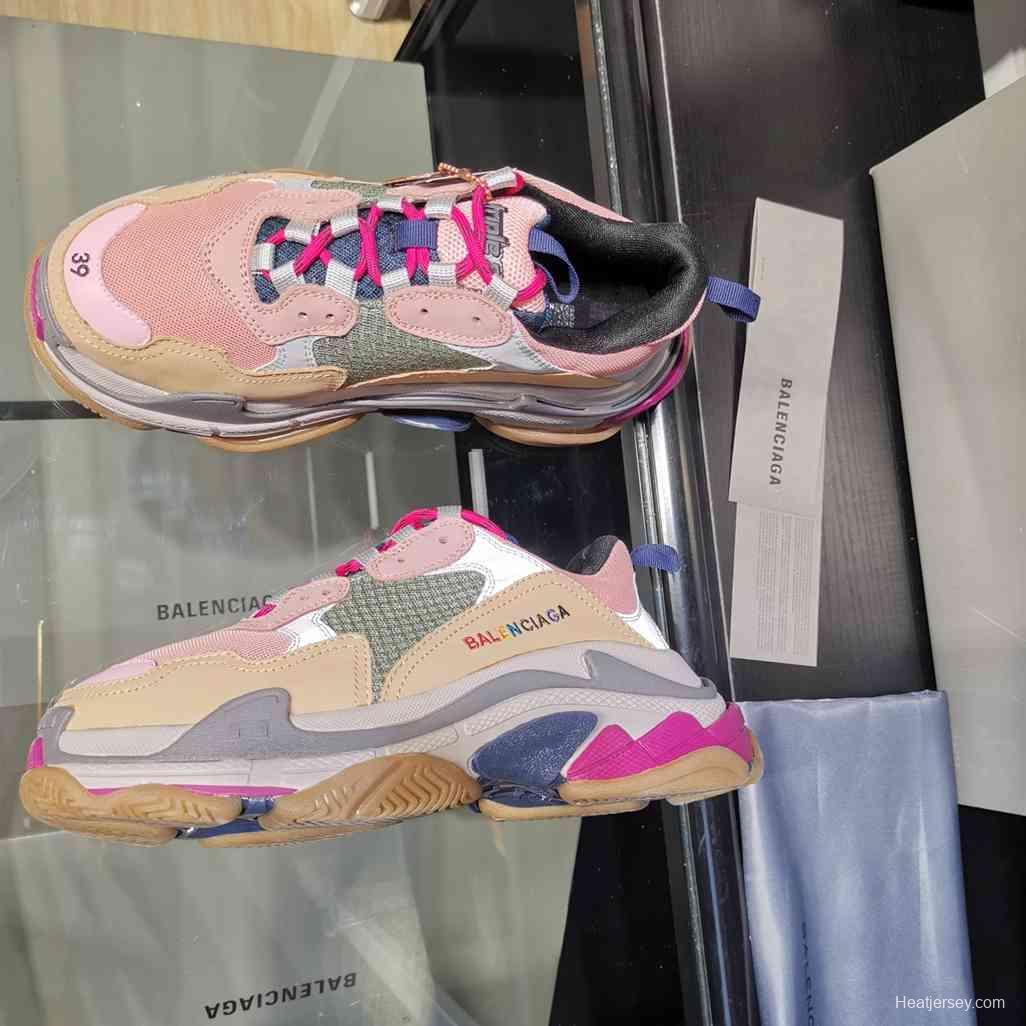 Men/Women Balenciaga Triple S Sneaker khaki/Pink Item Ab5580330