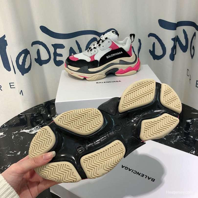 Men/Women Balenciaga Triple S Sneaker Black/Pink