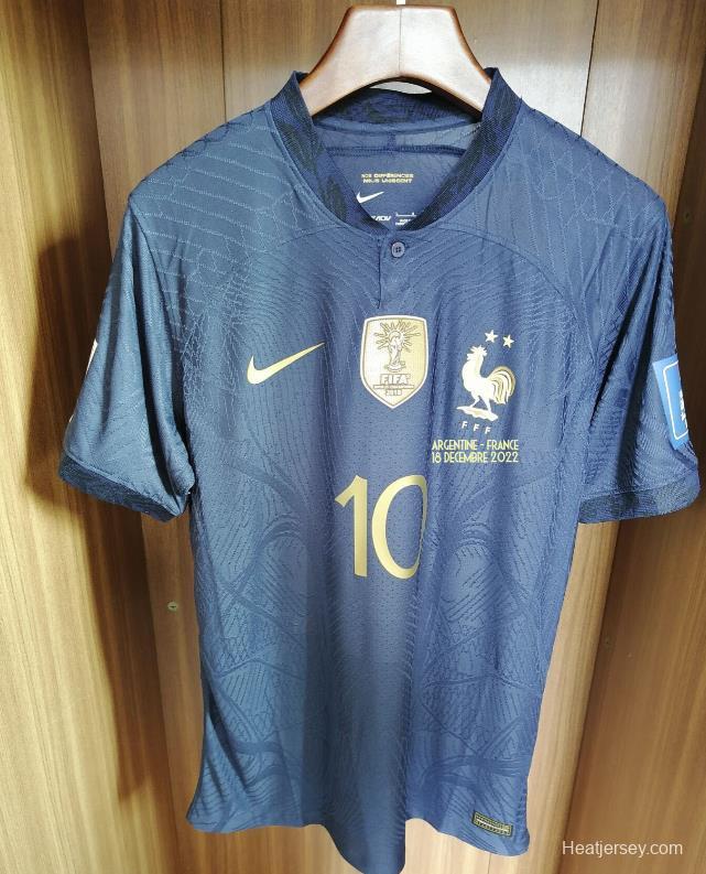 Player Version 2 Stars 2022 France Home Final Match Jersey