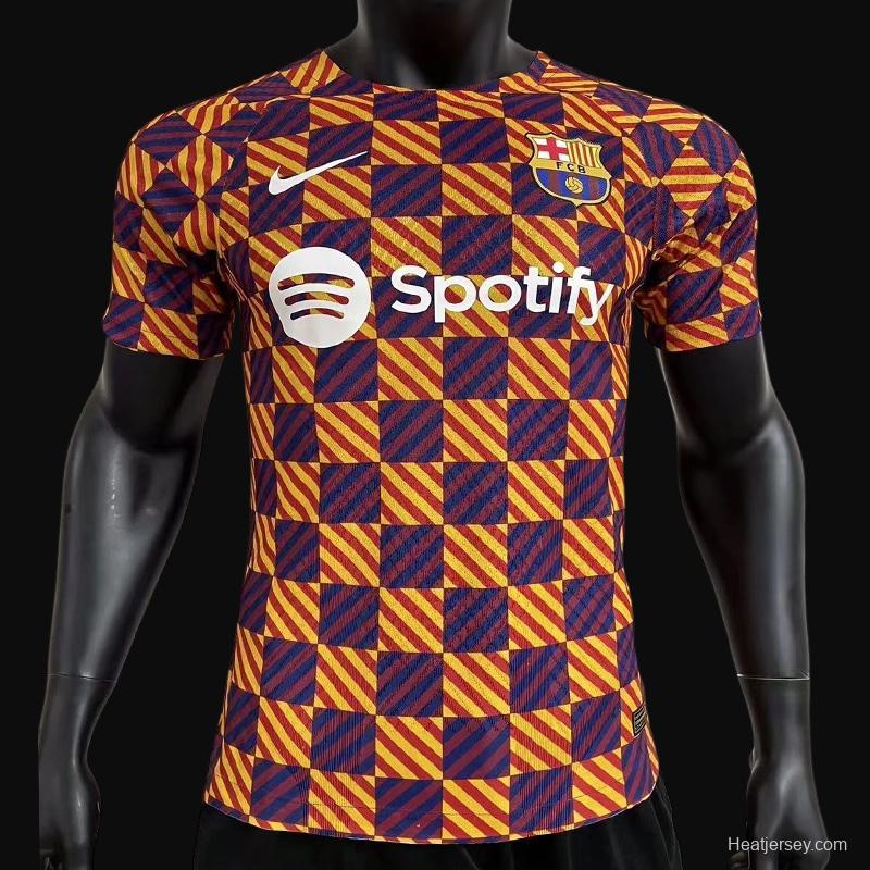 Player Version 22 23 Barcelona Orange Training Jersey