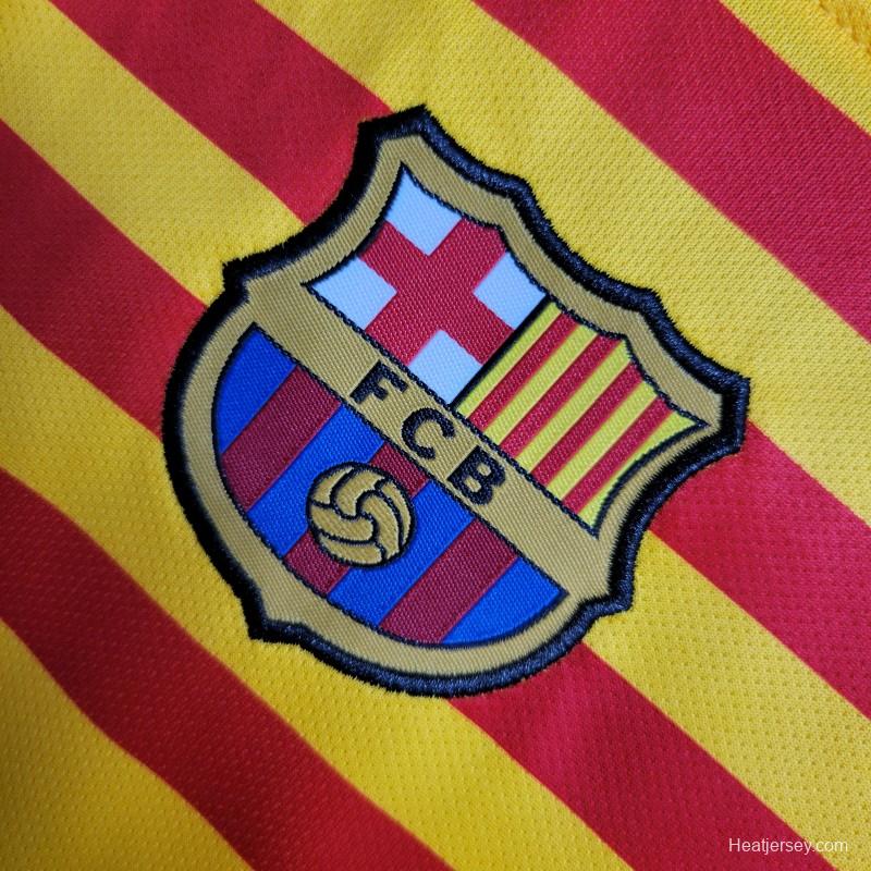 23-24 Kids Barcelona Forth Yellow Jersey