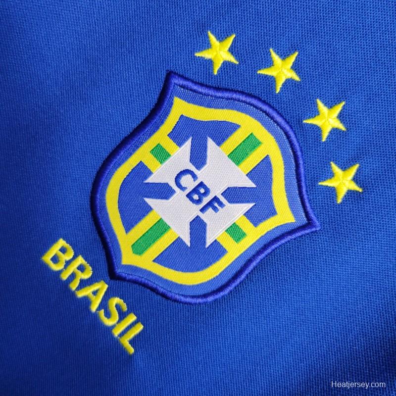 Retro 1997 Brazil Away Blue Jersey