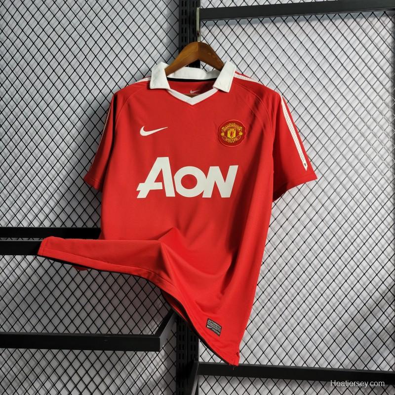 Retro 10-11 Manchester United Home Jersey