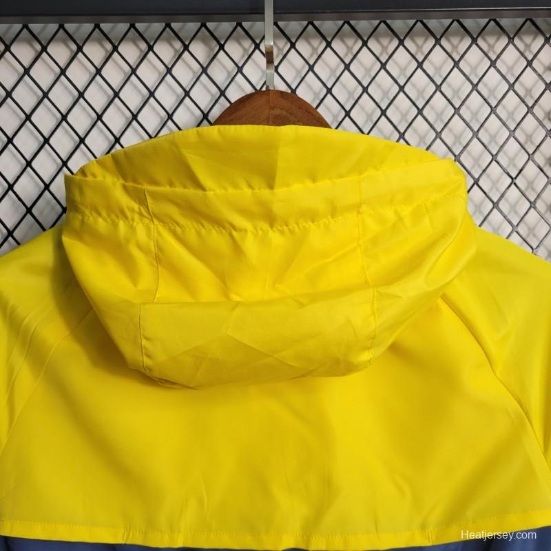 2022 Brazil Yellow Blue Windbreaker