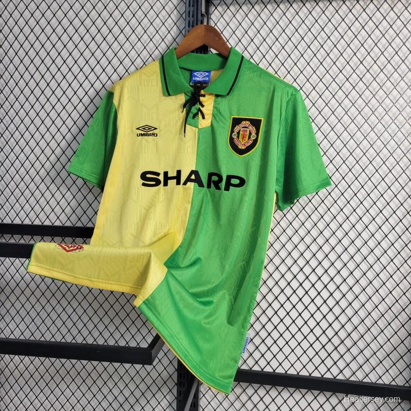 Retro 1992/94 Manchester United Third Green Jersey