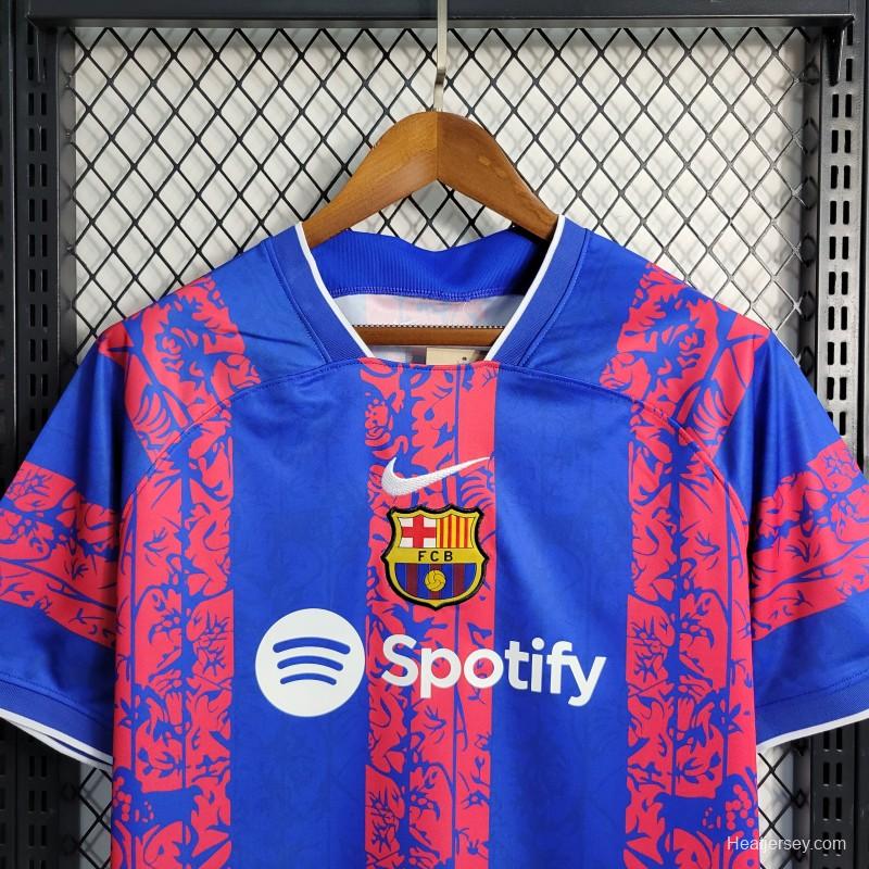 23-24 Barcelona Blue Training Jersey