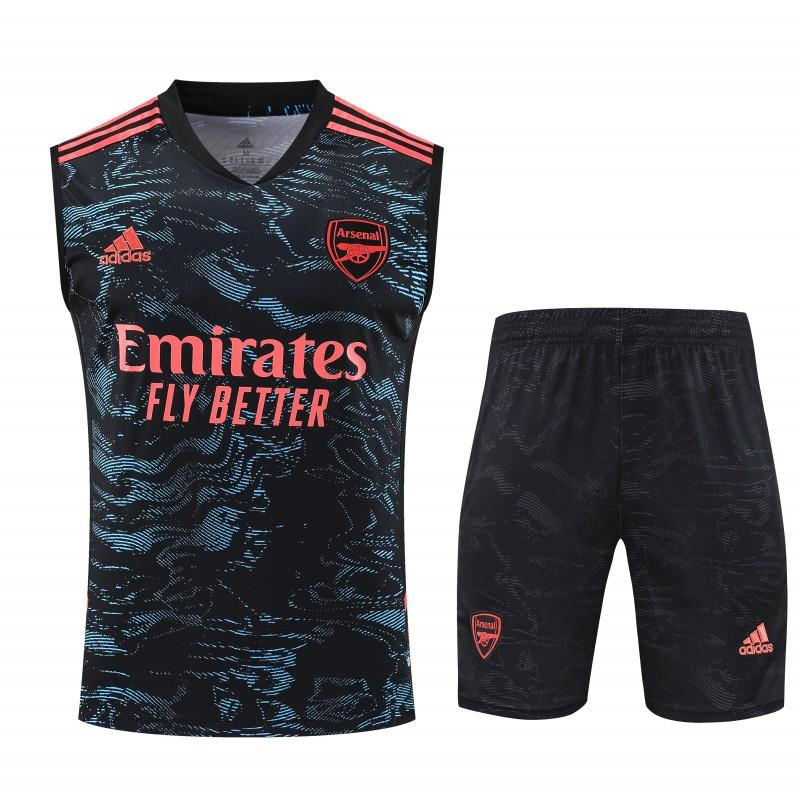 23-24 Arsenal Black Pattern Special Vest Jersey+Shorts