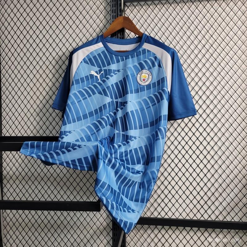 23-24 Manchester City Training Blue Jersey