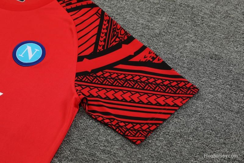 23/24 Napoli Red Short Sleeve Jeresy+Shorts