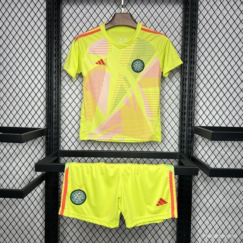 24/25 Kids Celtic Goalkeeper Yellow Jersey