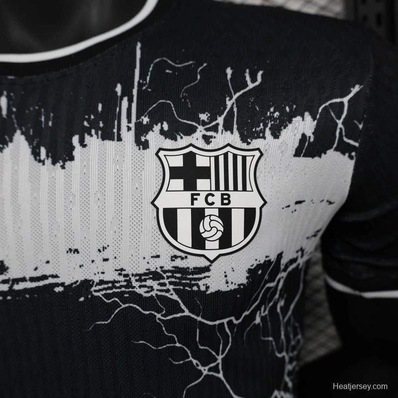 25/26 Player Version Barcelona Special Edition White/Black Jersey