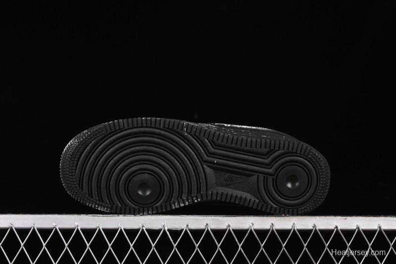 Nike Air Force 1 '07 Low Graffiti Black Silver Anime Hand-Painted Casual Sneakers - CW2288-012
