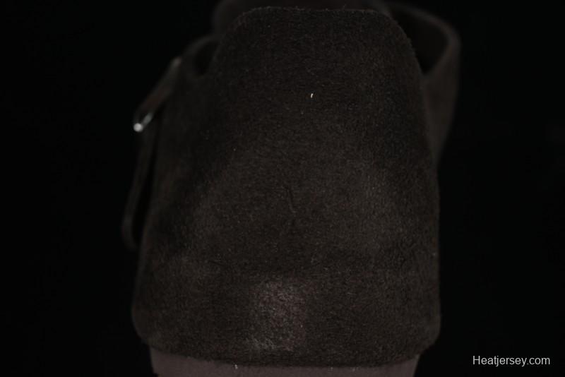 Birkenstock London BS Unisex Slip-On Casual Shoes with Soft Suede Leather and Lambswool Insole - BS