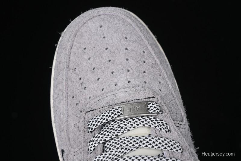 Nike Air Force 1 '07 Low Stussy Collaboration - Suede Grey Low-Top Casual Sneakers - SJ6698-018