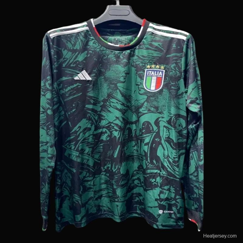 2023 Italy Special Edition Green Long Sleeve Jersey