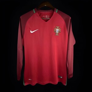 Retro 2016 Porgual Home Long Sleeve Jersey