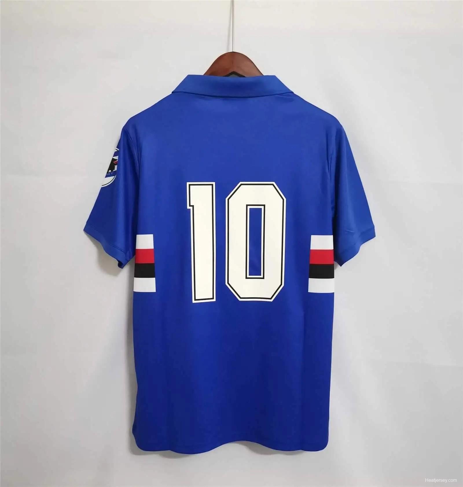 Retro 91/92 Sampdoria Home Jersey