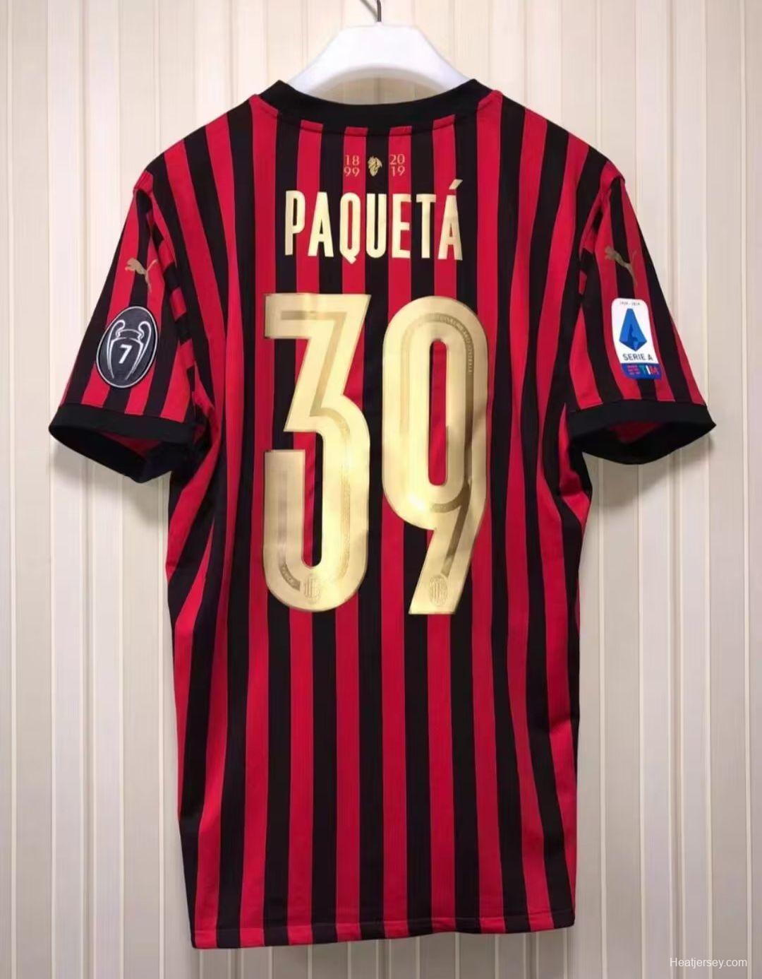 Retro 19/20 AC Milan Anniversary 120TH Home Jersey