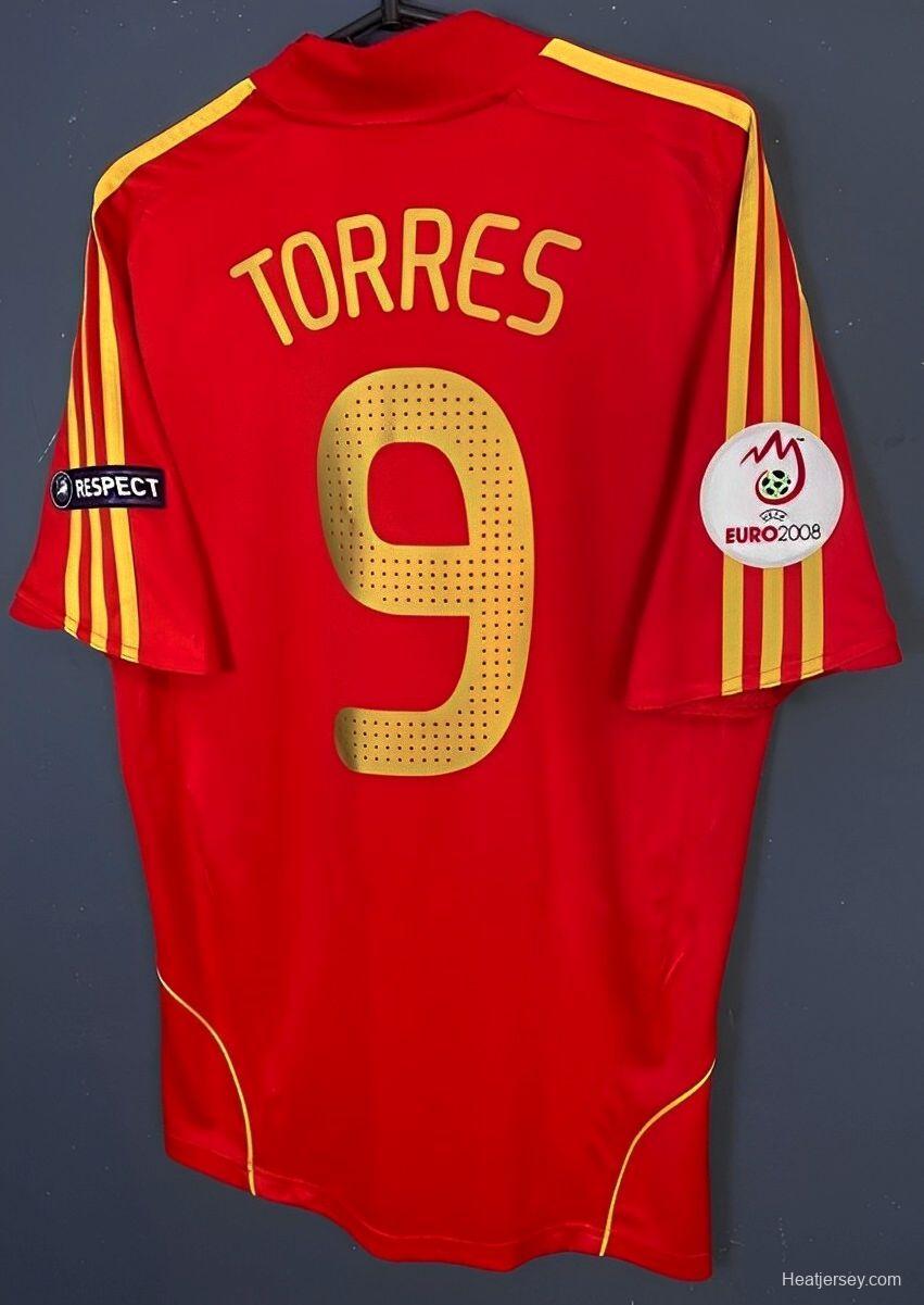 Retro 2008 Spain Home Jersey