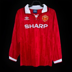 Retro 93/94 Manchester United Home Long Sleeve Jersey