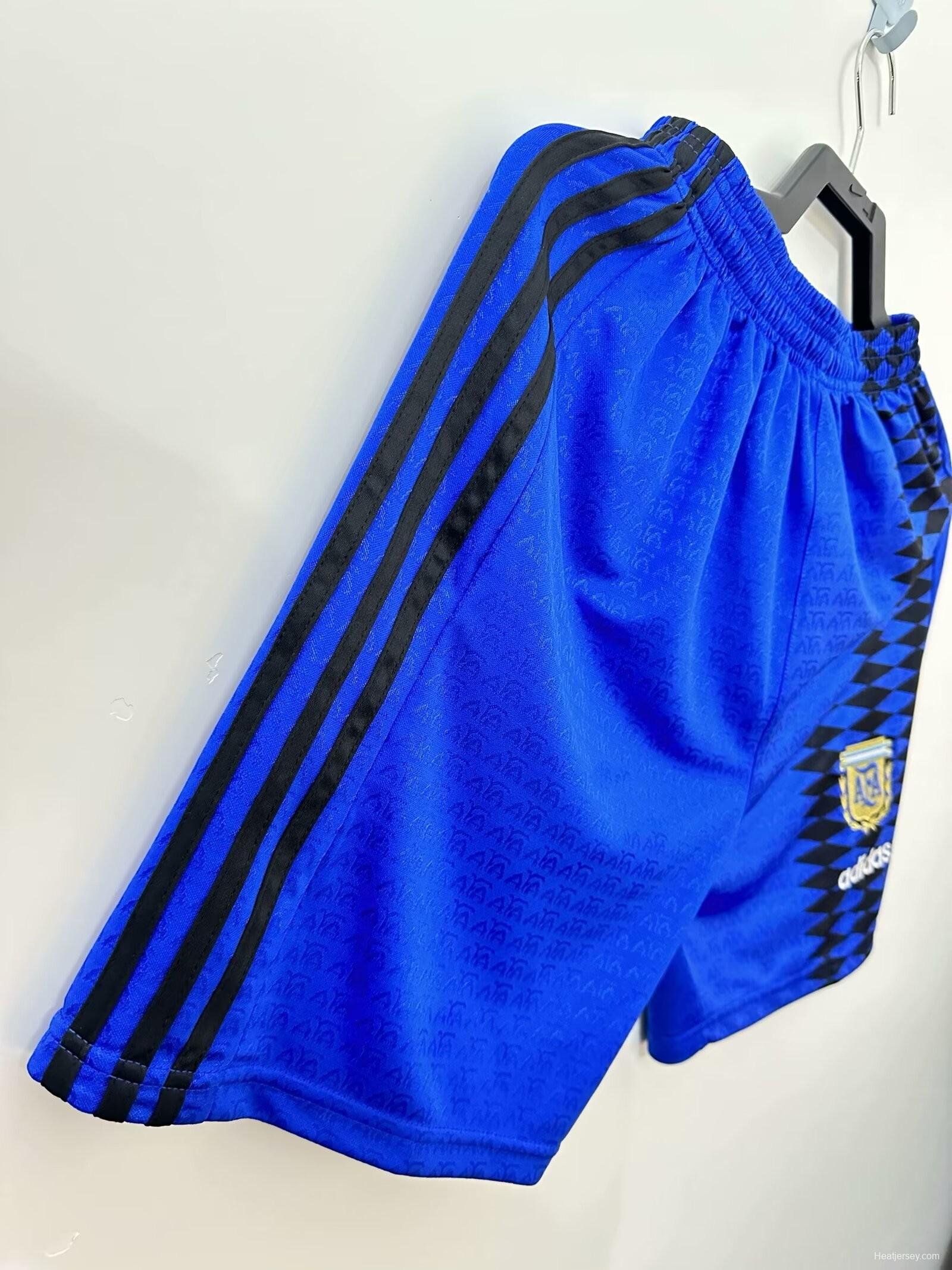 Retro 1994 Argentina Away Blue Shorts