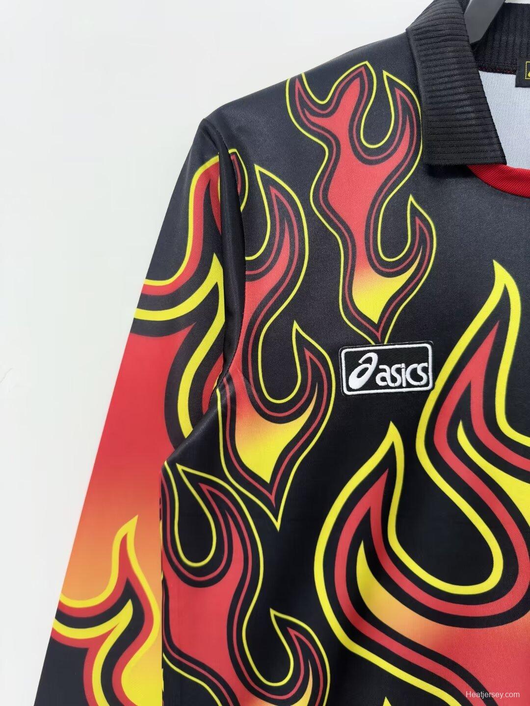 Retro 1998 Japan Goalkeeper Red Flame Long Sleeve Jersey