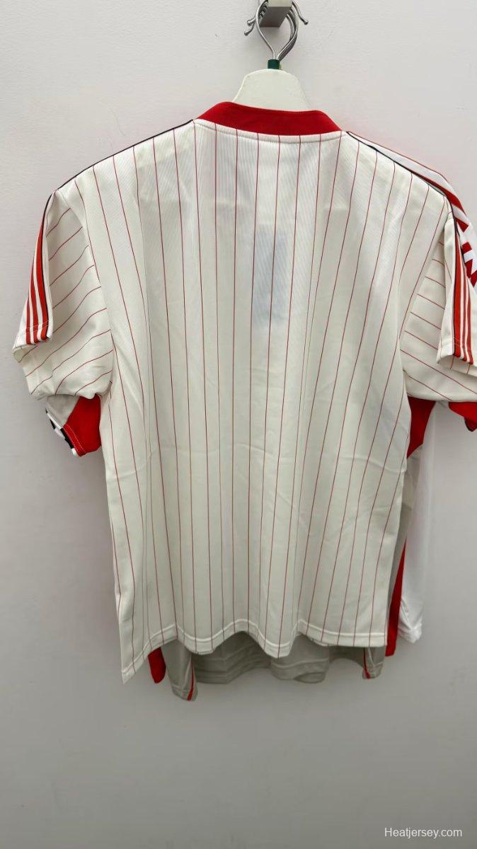 25/26 Benfica Adidas Original White with Red Pinstripes Jersey