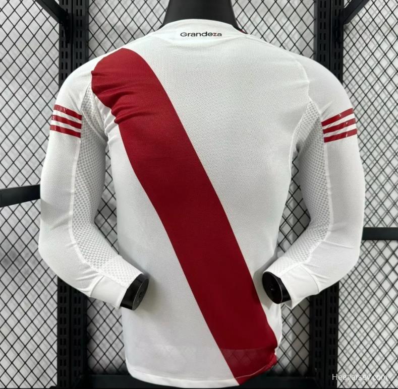 Player Version 25/26 River Plate Home Long Sleeve Jersey